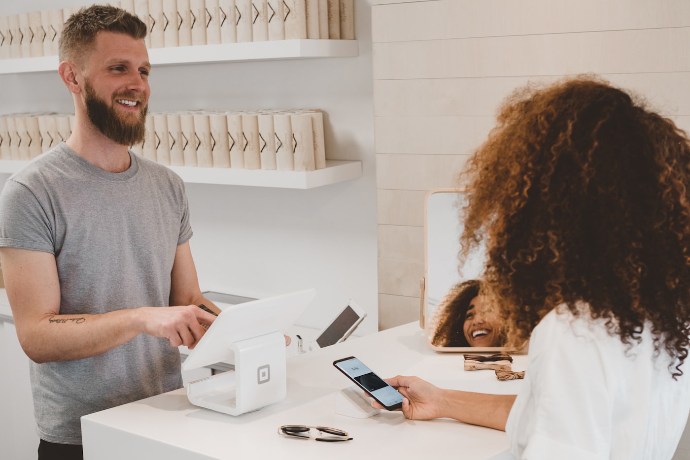 Card payment being taken on a payment terminal